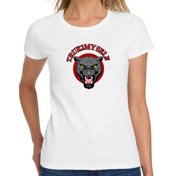 True 2 Myself Ladies White Heavy Cotton 100% Cotton T Shirt Thumbnail